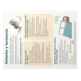 Bedsharing en borstvoeding Scheur-weg (Spaans) Notitieblok