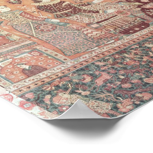 Bedsprei met inheemse potentaten poster (Hoek)