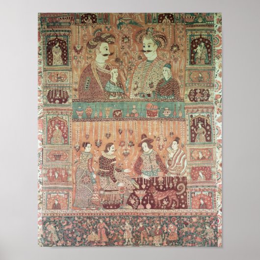 Bedsprei met inheemse potentaten poster (Voorkant)