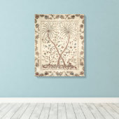 Bedsprei met palmboommotiften canvas afdruk (Insitu (Houten vloer))