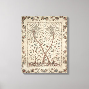 Bedsprei met palmboommotiften canvas afdruk