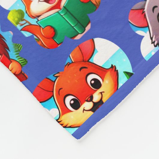 Bedtijd baby's knuffelfleece deken (Hoek)