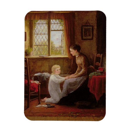 Bedtime, 1890 (olie op het paneel) magneet (Verticaal)