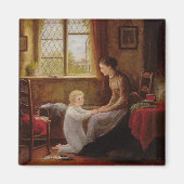 Bedtime, 1890 (olie op het paneel) magneet (Voorkant)