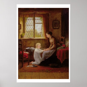 Bedtime, 1890 (olie op het paneel) poster