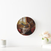 Bedtime, 1890 (olie op het paneel) ronde klok (Huis)