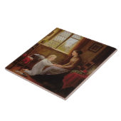 Bedtime, 1890 (olie op het paneel) tegeltje (Zijkant)