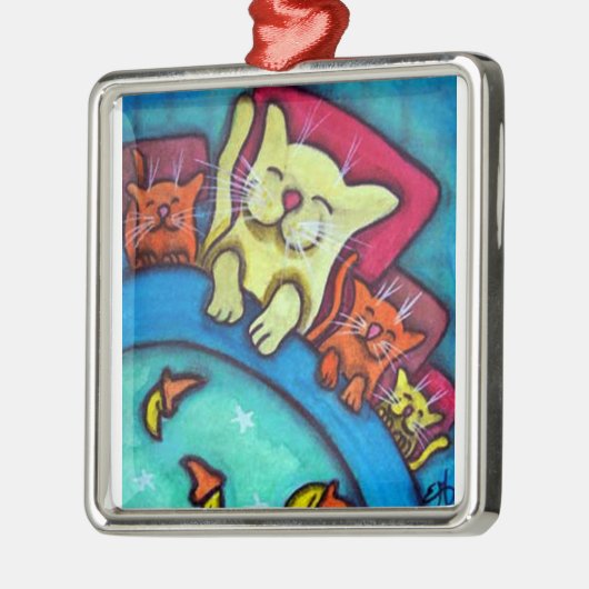 Bedtime Cats Friendship Ornament (Links)