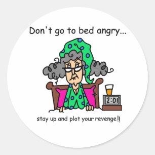 Bedtime Humor Ronde Sticker