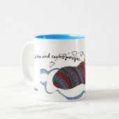 Bedtime Perogies Pyrohy Varenyky Ukraine Tweekleurige Koffiemok (Voorkant links)