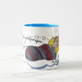 Bedtime Perogies Pyrohy Varenyky Ukraine Tweekleurige Koffiemok (Center)