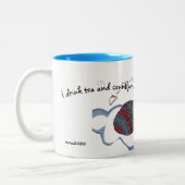 Bedtime Perogies Pyrohy Varenyky Ukraine Tweekleurige Koffiemok (Links)