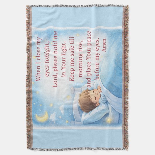 Bedtime Prayer for Kids Deken (Voorkant Verticaal)