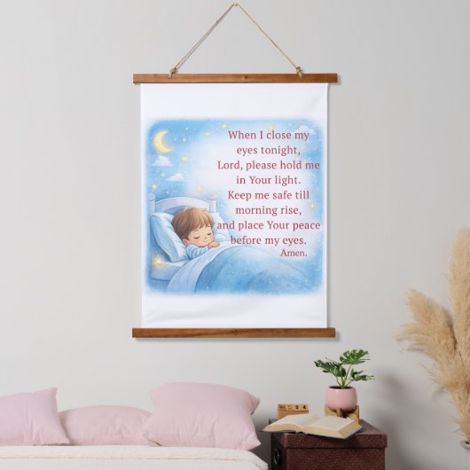 Bedtime Prayer for Kids Hangend Wandkleed (Slaapkamer)