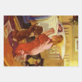 Bedtime Prayers, meisje met puppy,  religie Inpakpapier Vel (Voorkant 3)