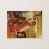 Bedtime Prayers, meisje met puppy, religie Legpuzzel (Horizontaal)