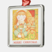 BEDTIME SNACK Premium Ornament + Tekst / Wit (Links)