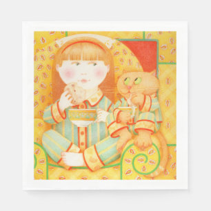 BEDTIME SNACK Standard Luncheon Paper Napkins Servet