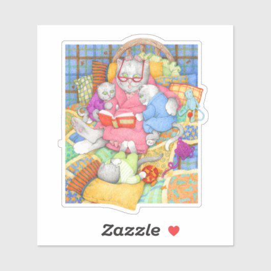BEDTIME STORY 4" Vinyl Sticker (Vel)