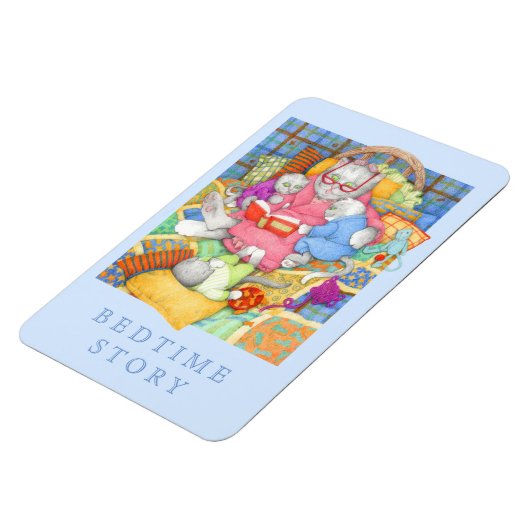 BEDTIME STORY 4x6 Flexibele Magneet - Blauw (Linkerzijde)