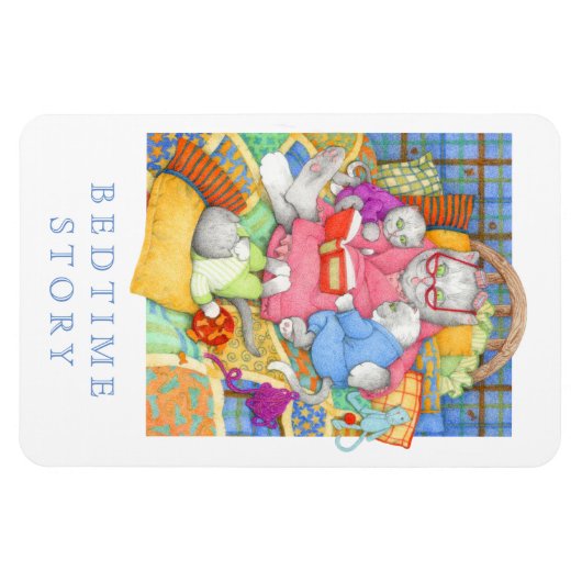 BEDTIME STORY 4x6 Flexibele Magneet - Wit (Horizontaal)