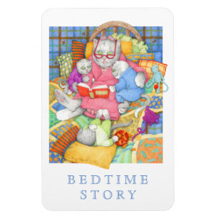 BEDTIME STORY 4x6 Flexibele Magneet - Wit