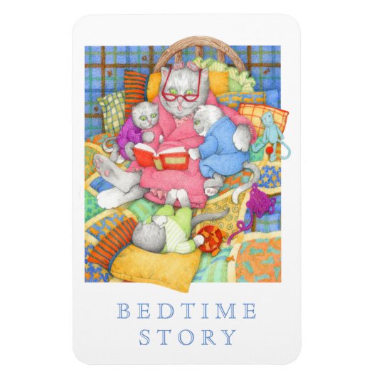 BEDTIME STORY 4x6 Flexibele Magneet - Wit (Verticaal)