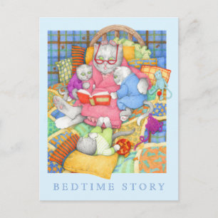 BEDTIME STORY Briefkaart / Blauw