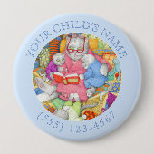 BEDTIME STORY Child ID Button - Blauw (Voorkant)