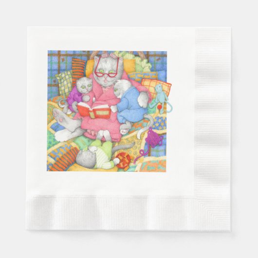 BEDTIME STORY Gecoinde lunch papier servetten (Voorkant)
