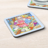 BEDTIME STORY Hard Plastic Onderzetters - Blauw (Linkerzijde)