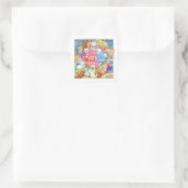 BEDTIME STORY Kleine vierkante Stickers - Wit (Tas)