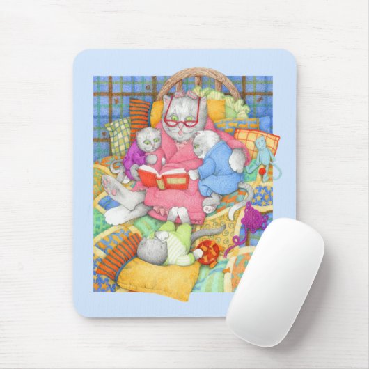 BEDTIME STORY Mousepad - Blauw Muismat (Met muis)