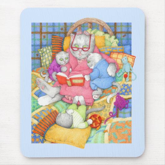 BEDTIME STORY Mousepad - Blauw Muismat (Voorkant)