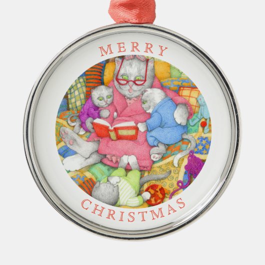 BEDTIME STORY Premium Rond Ornament + Tekst (Voorkant)