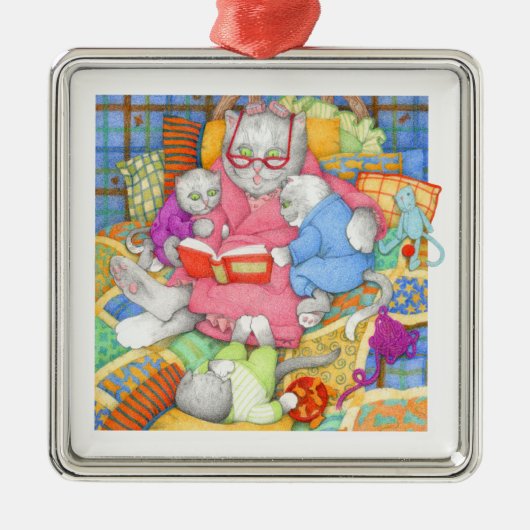 BEDTIME STORY Premium Square Ornament (Voorkant)