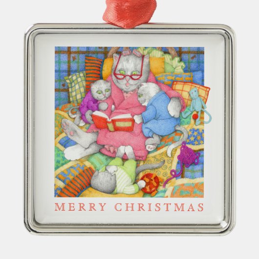 BEDTIME STORY Premium Square Ornament (Voorkant)