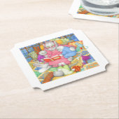 BEDTIME STORY Ticket Paper Onderzetters - Wit (Gekanteld)