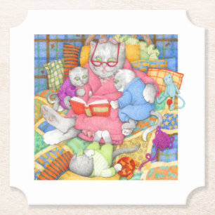 BEDTIME STORY Ticket Paper Onderzetters - Wit