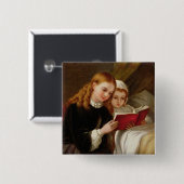Bedtime Story Vierkante Button 5,1 Cm (Voorkant /achterkant)