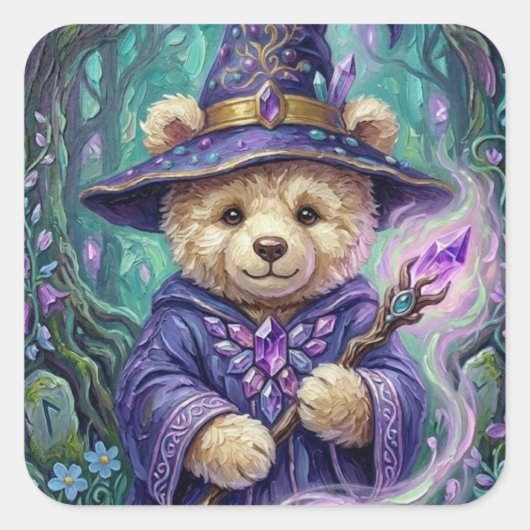 BedTimeSpell2 Vierkante Sticker (Voorkant)