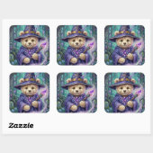 BedTimeSpell2 Vierkante Sticker (Vel)