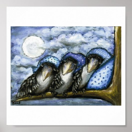 bedwelmende kraaien poster (Voorkant)