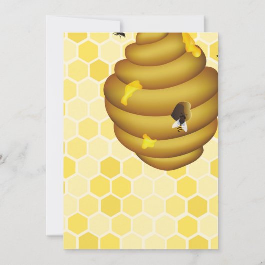 Bee 1 Birthday Invitation Kaart (Achterkant)