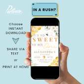 Bee 1e verjaardag Sweet to Be One Girl Bloemen Kaart