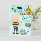 Bee 2 andere Birthday Invitation Kaart (Staand voorkant)