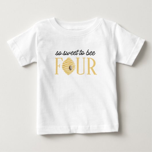 Bee 4e verjaardag Sweet to Bee Four T-shirt (Voorkant)