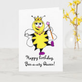 Bee-a-Duty Queen Kaart (Gele Bloem)