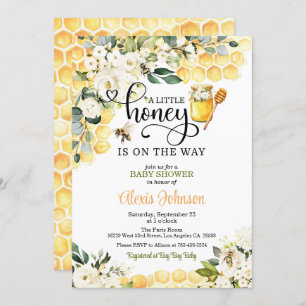 Bee A Little Honey is op weg naar het Baby shower Kaart