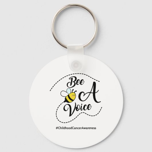 Bee A Voice Childhood Cancer Awareness  Sleutelhanger (Voorkant)